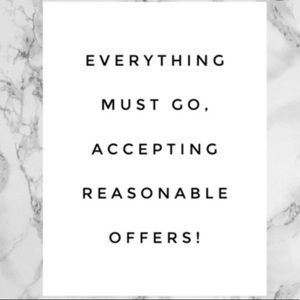 Cleaning - everything must go! Feel free to make offers